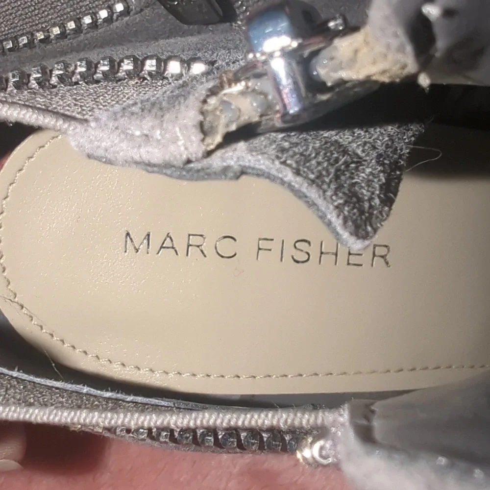 Marc Fisher Grey Swade Peep Toe Stiletto Heels - Picture 8 of 8